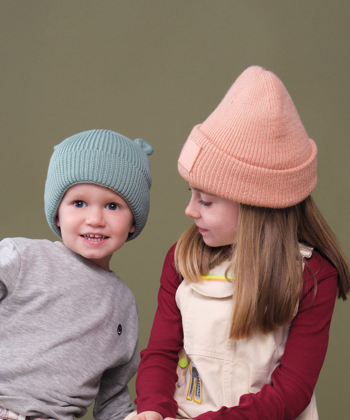 Beechfield Organic baby bear beanie Almond
