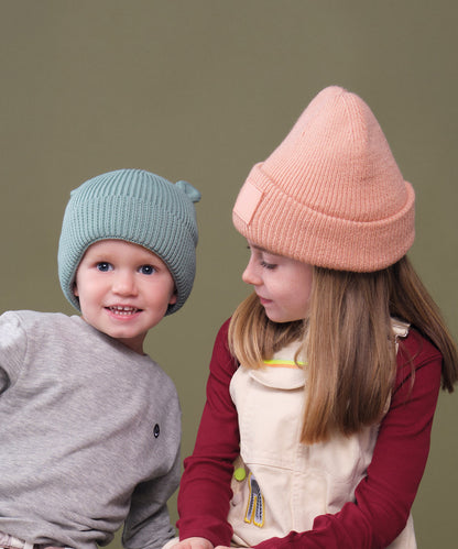 Beechfield Organic baby bear beanie Almond