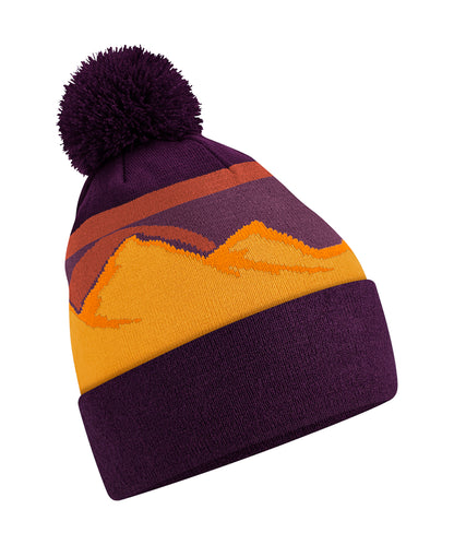 Beechfield Mountain peaks pom pom beanie Desert Peaks