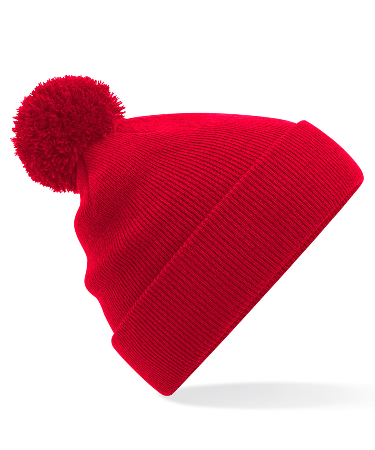 Beechfield Junior original pom pom beanie Classic Red