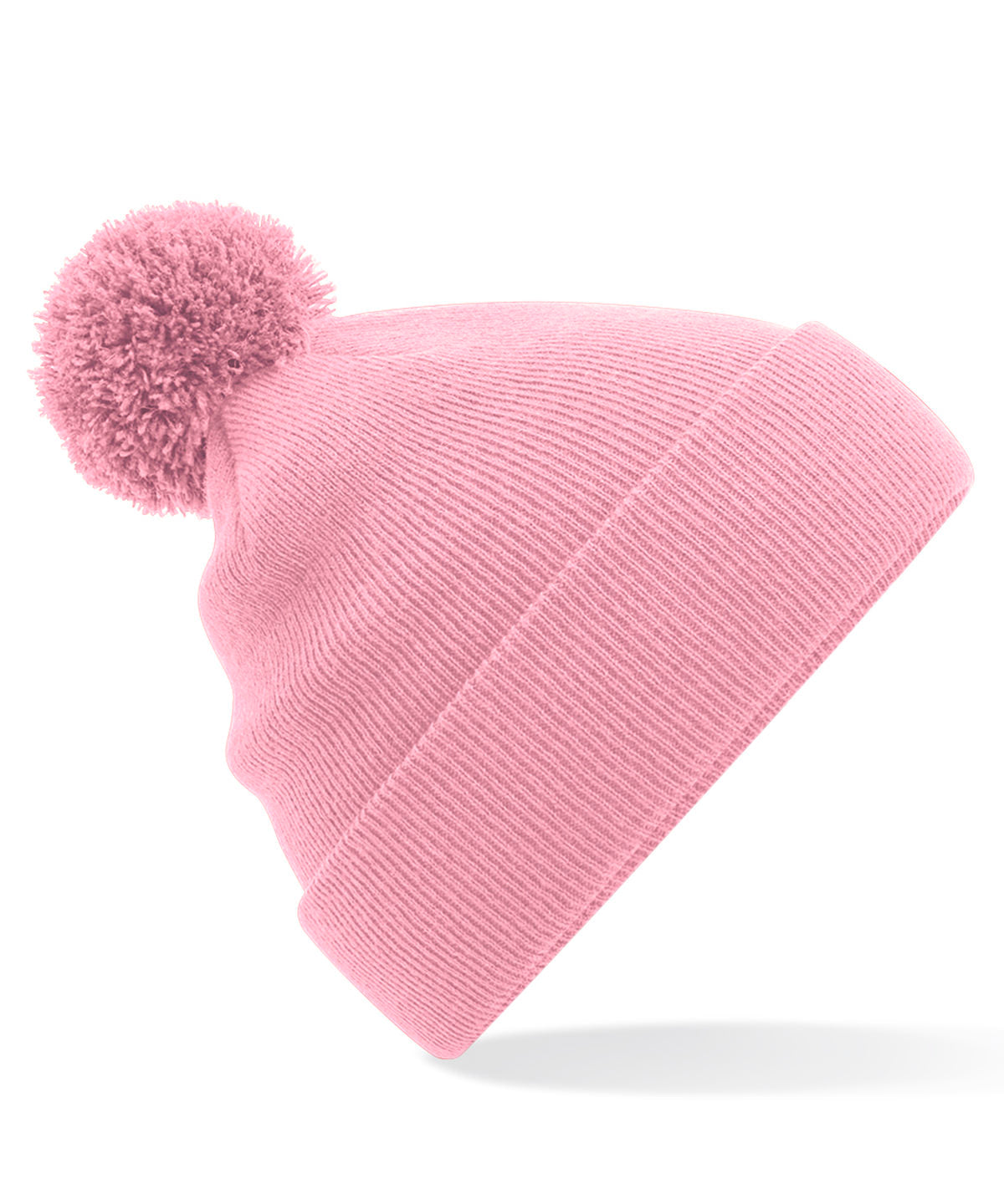 Beechfield Junior original pom pom beanie Dusky Pink