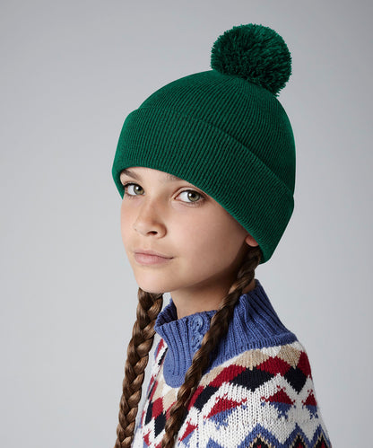Beechfield Junior original pom pom beanie Black