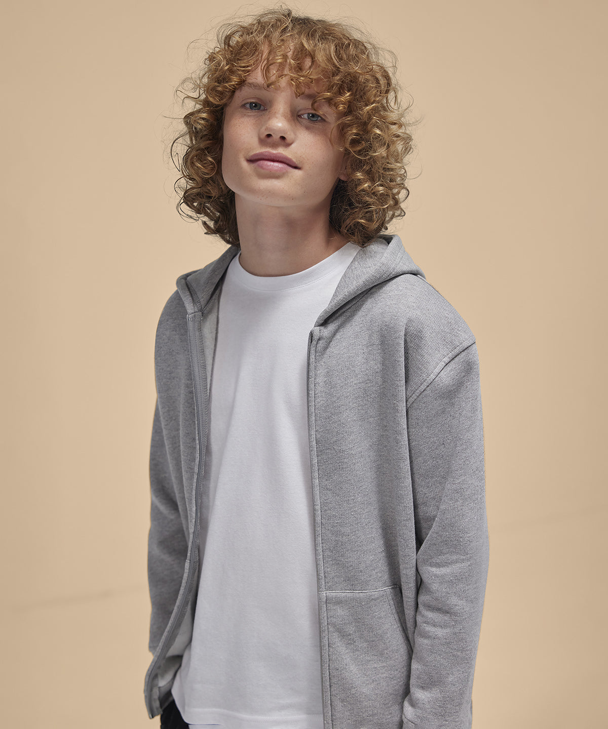 B&C Collection B&C ID.334 zip hoodie /kids Black