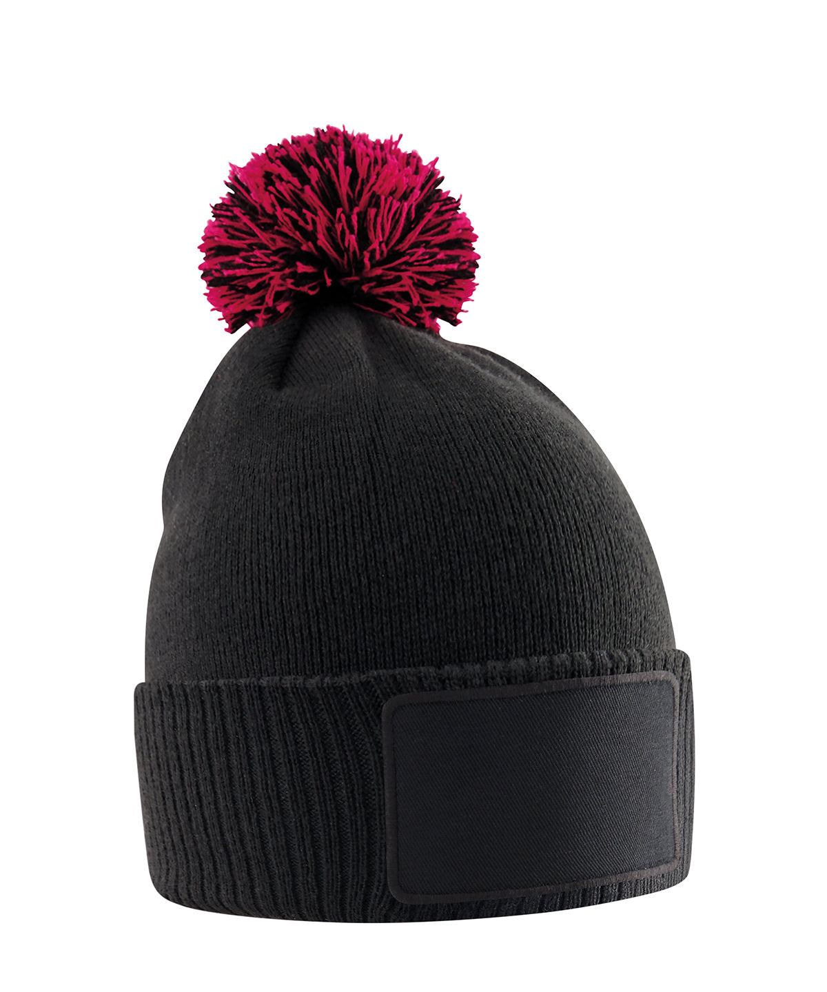 Beechfield Kids snowstar patch beanie Black/Classic Red