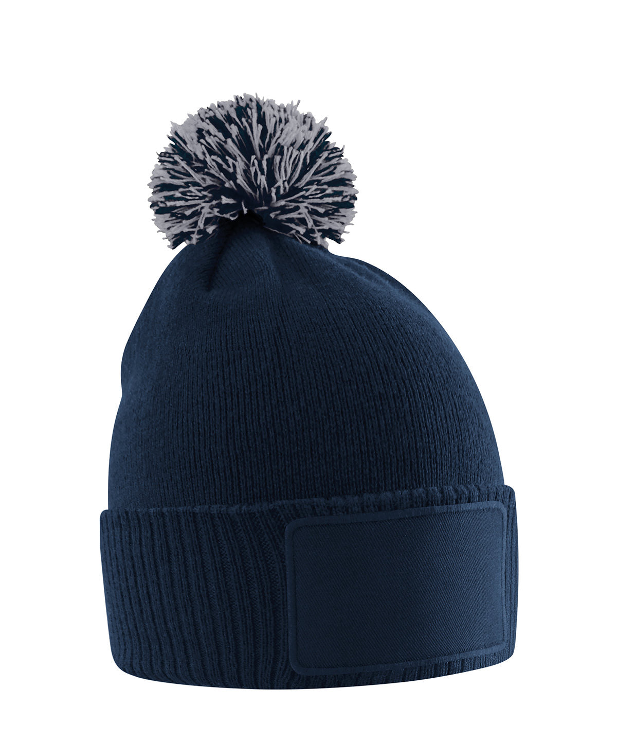 Beechfield Kids snowstar patch beanie French Navy/Light Grey