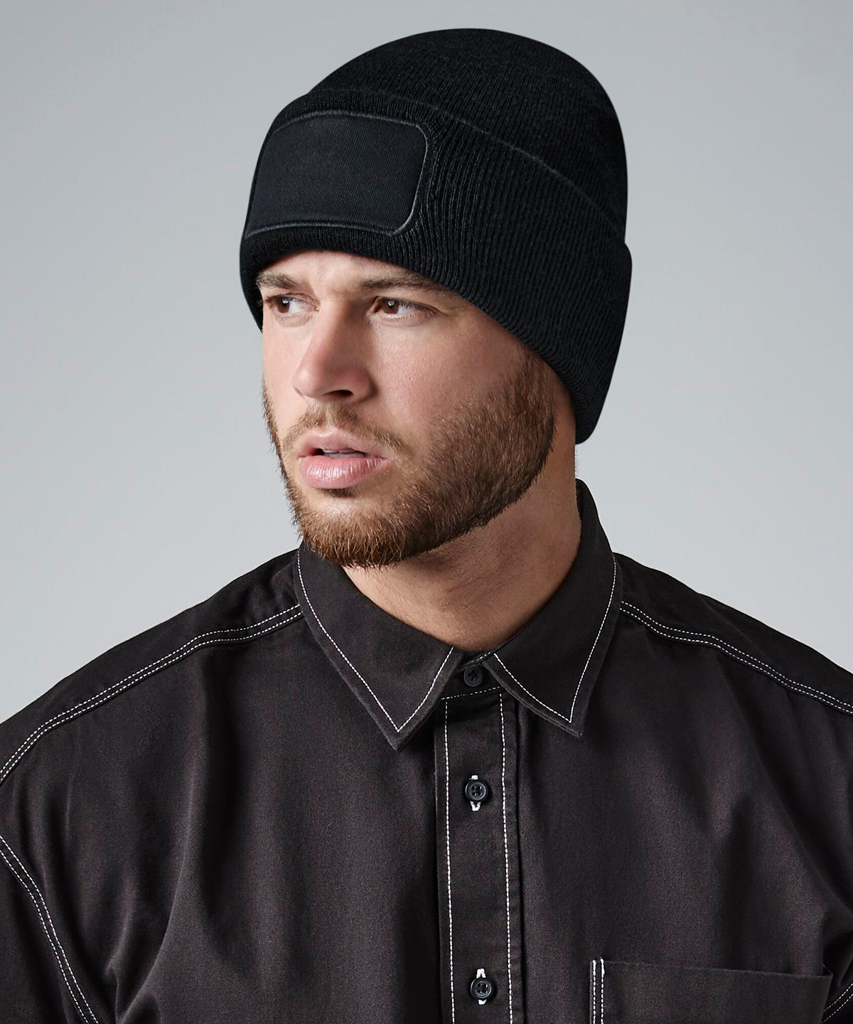 Beechfield Recycled original patch beanie Black