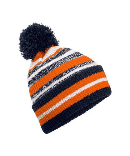 Beechfield Multi-sport fan beanie French Navy/Orange/White
