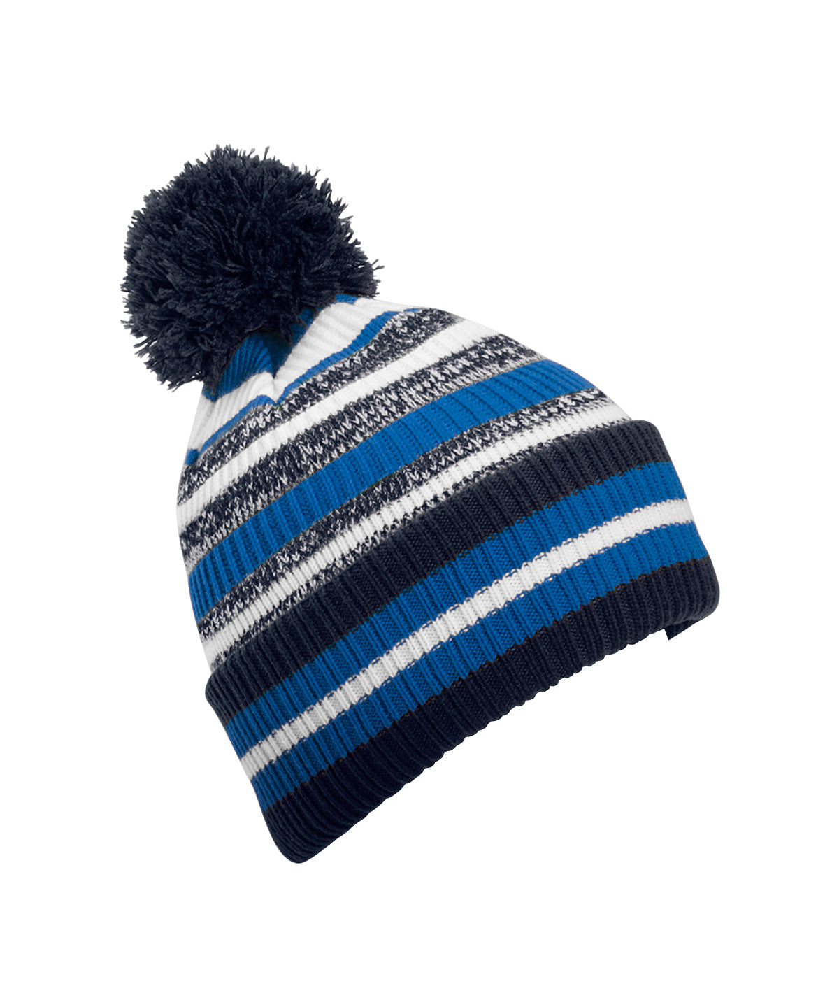 Beechfield Multi-sport fan beanie Sapphire Blue/French Navy/White