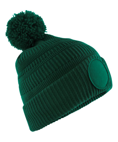 Beechfield Fan patch beanie Bottle Green