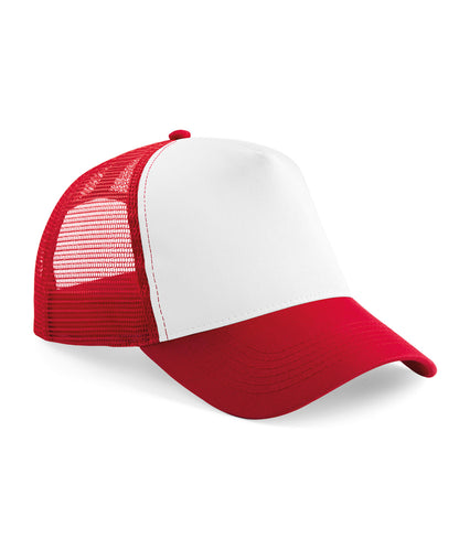 Beechfield Junior snapback trucker Classic Red/White