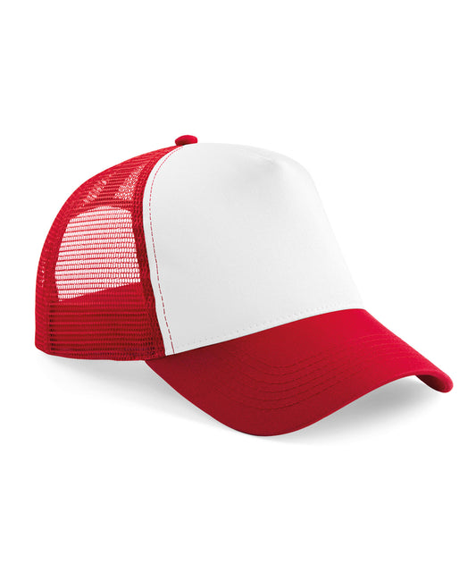 Beechfield Junior snapback trucker Classic Red/White