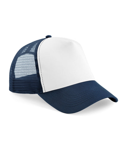 Beechfield Junior snapback trucker French Navy/White