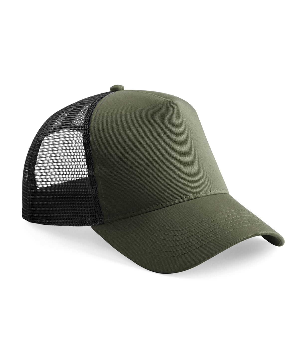 Beechfield Junior snapback trucker Olive Green/Black