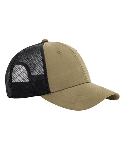 Beechfield Technical mesh trucker Desert Sand/Black