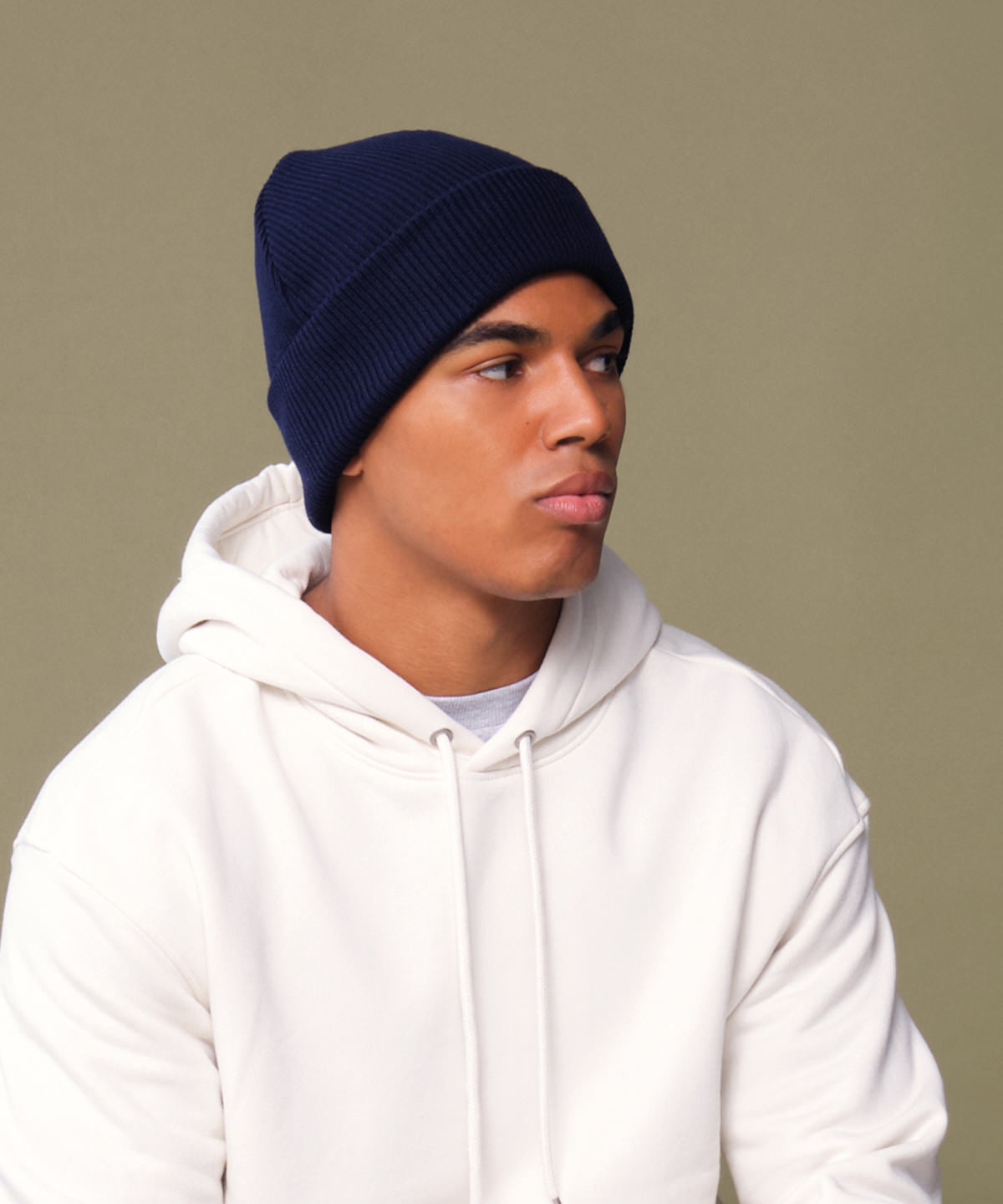 Beechfield Organic cotton original cuffed beanie Black