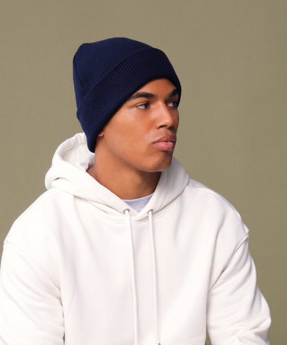 Beechfield Organic cotton original cuffed beanie Black