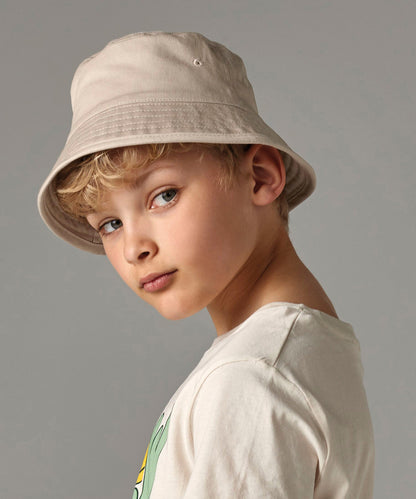 Beechfield Junior organic cotton bucket hat Navy