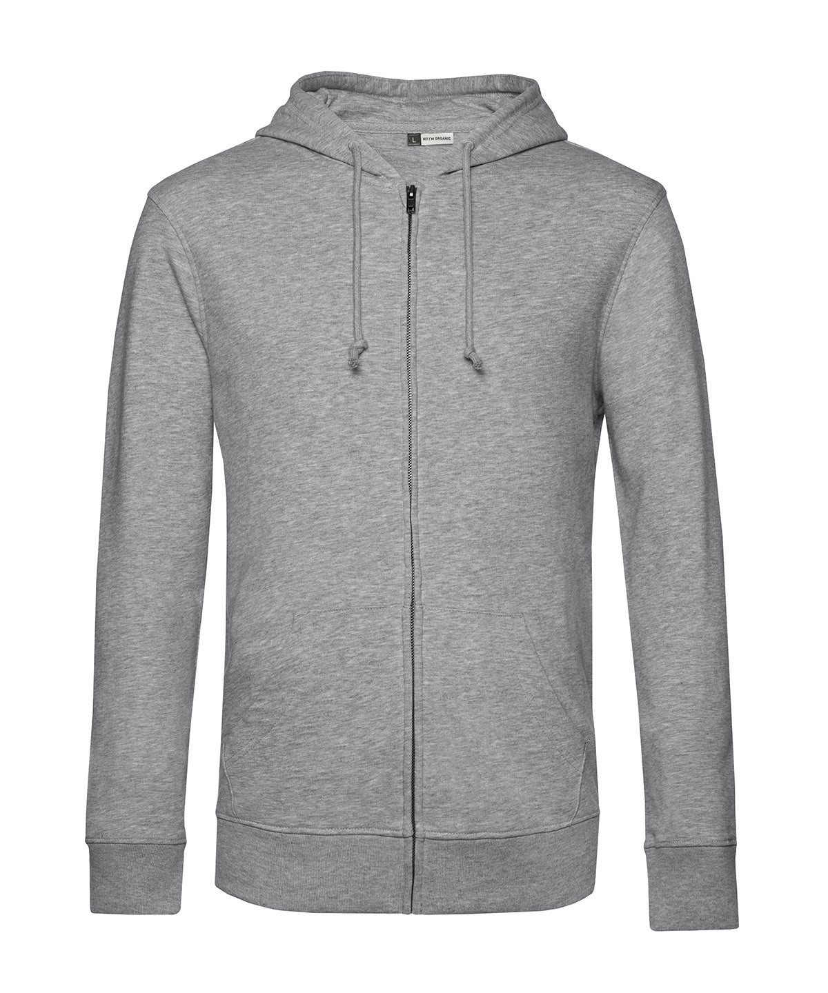 B&C Collection B&C Inspire Zipped Hood Heather Grey