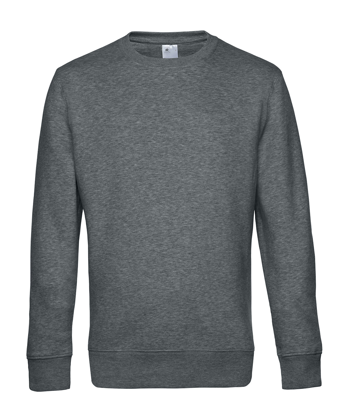 B&C Collection B&C KING Crew Neck Heather Mid Grey