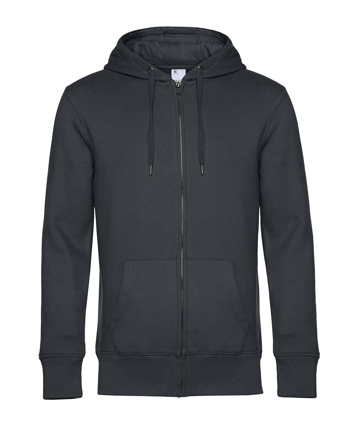 B&C Collection B&C KING Zipped Hood Asphalt*