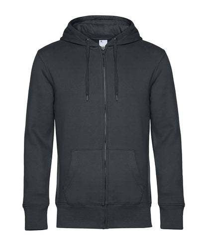 B&C Collection B&C KING Zipped Hood Asphalt*