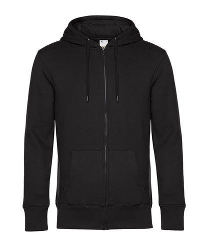 B&C Collection B&C KING Zipped Hood Black Pure*