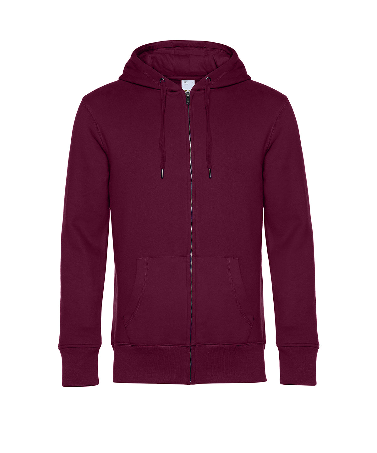 B&C Collection B&C KING Zipped Hood Dark Cherry