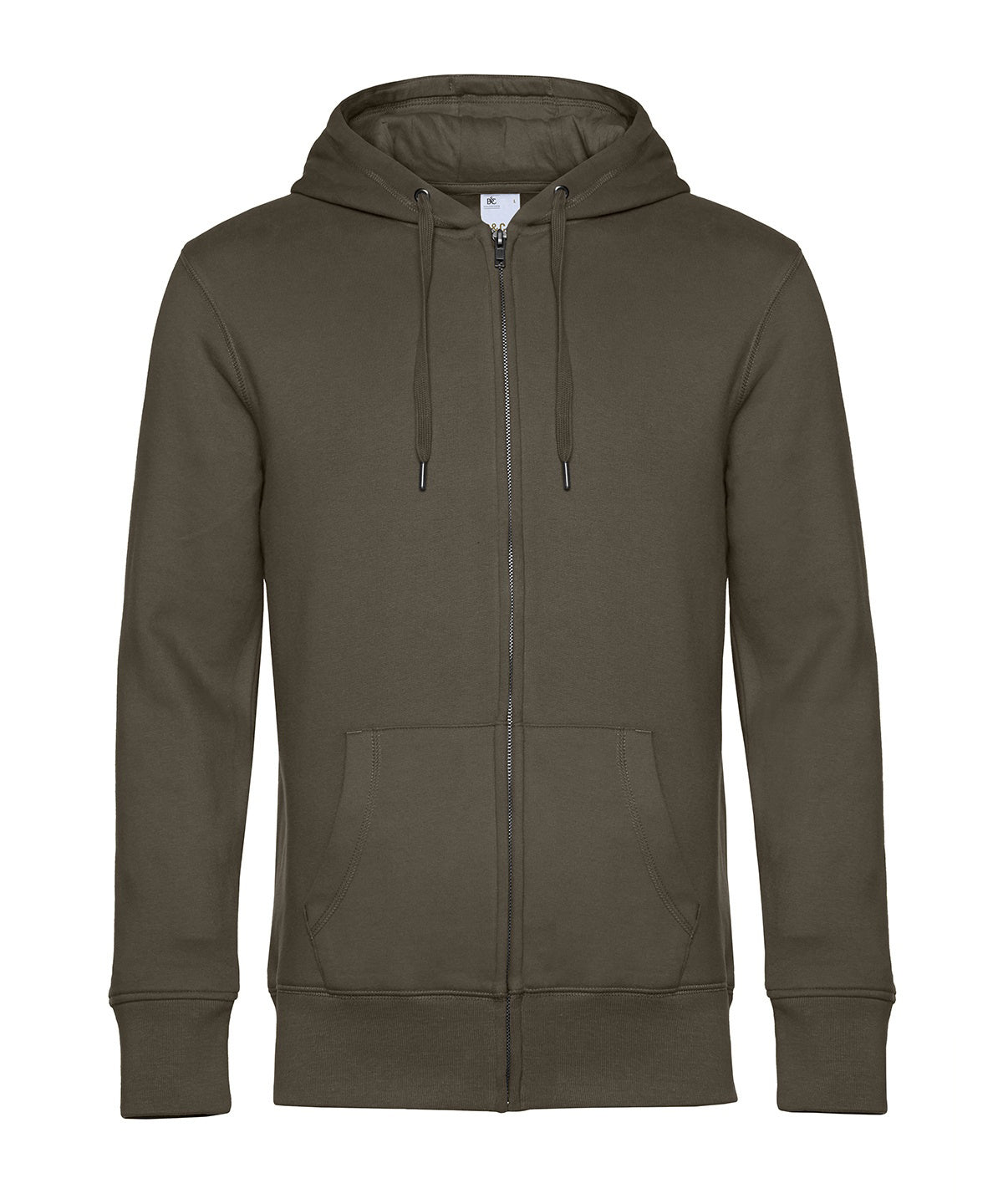 B&C Collection B&C KING Zipped Hood Khaki