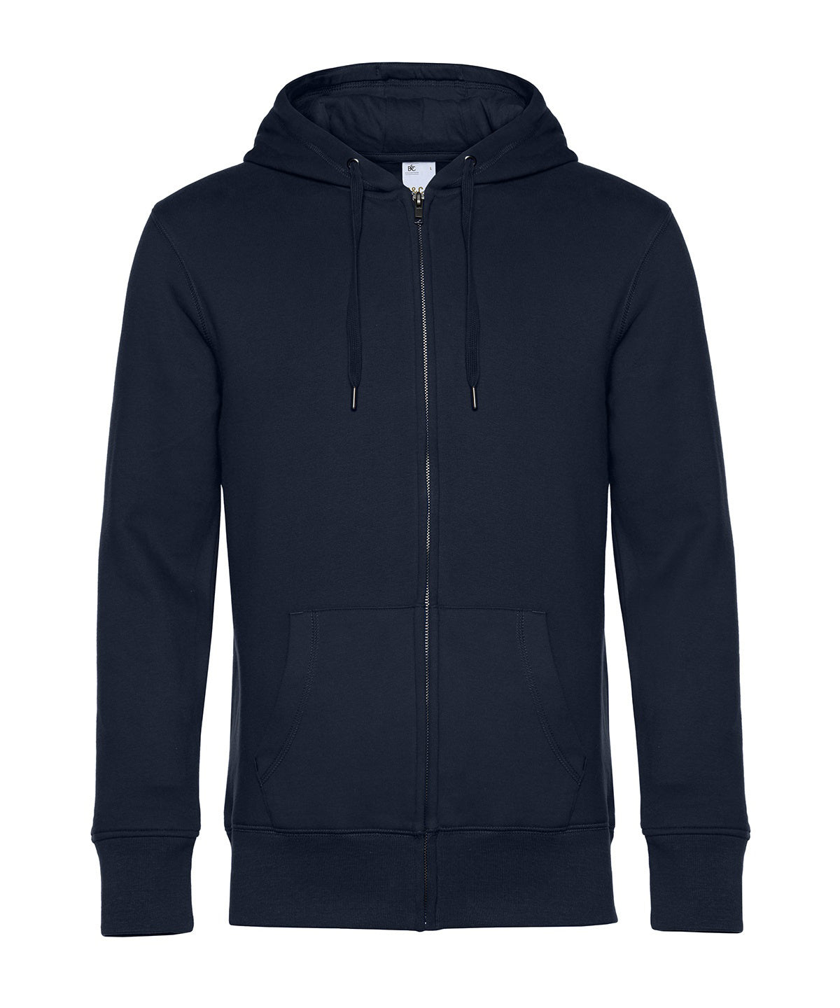 B&C Collection B&C KING Zipped Hood Navy Blue*