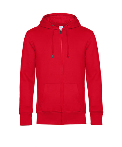 B&C Collection B&C KING Zipped Hood Red*