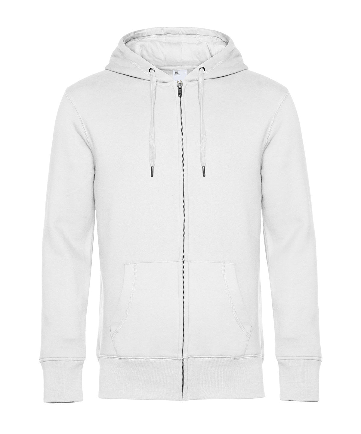 B&C Collection B&C KING Zipped Hood White*