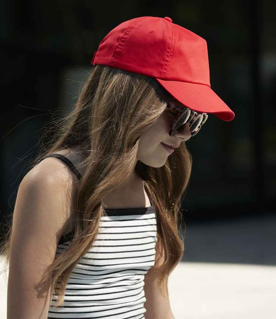 Beechfield Beechfield Kids Original 5 Panel Cap Bright Red