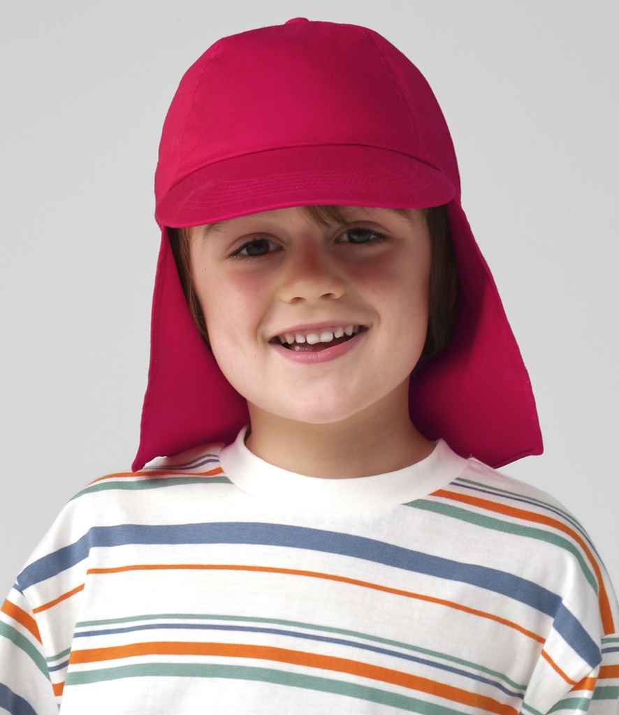 Beechfield Beechfield Kids Legionnaire Style Cap Classic Red