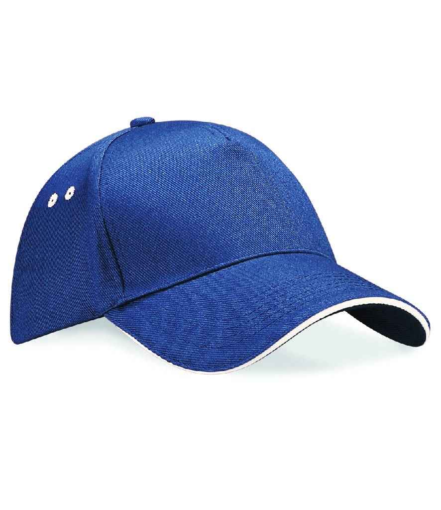 Beechfield Beechfield Ultimate 5 Panel Cap with Sandwich Peak Navy/Putty