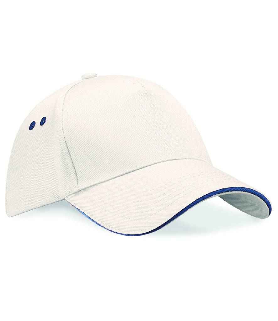 Beechfield Beechfield Ultimate 5 Panel Cap with Sandwich Peak Putty/Navy