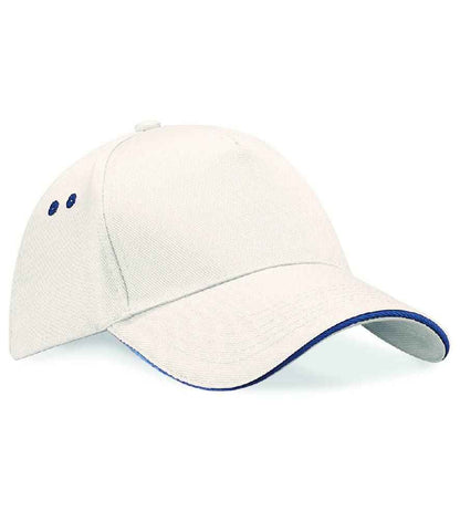 Beechfield Beechfield Ultimate 5 Panel Cap with Sandwich Peak Putty/Navy