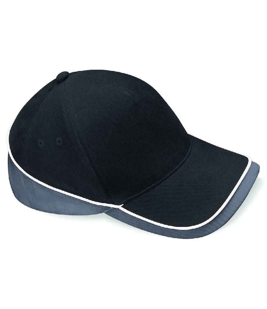 Beechfield Beechfield Teamwear Competition Cap Black/Graphite Grey/White