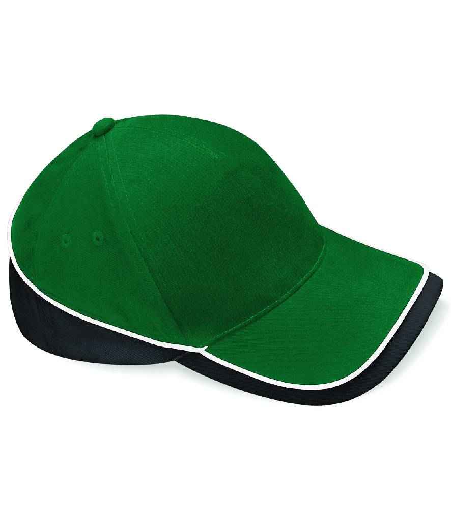 Beechfield Beechfield Teamwear Competition Cap Bottle Green/Black/White