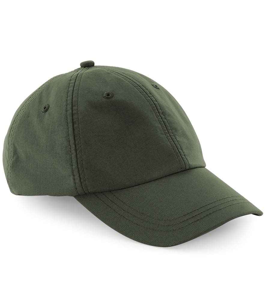 Beechfield Outdoor 6 Panel Cap in Olive Green