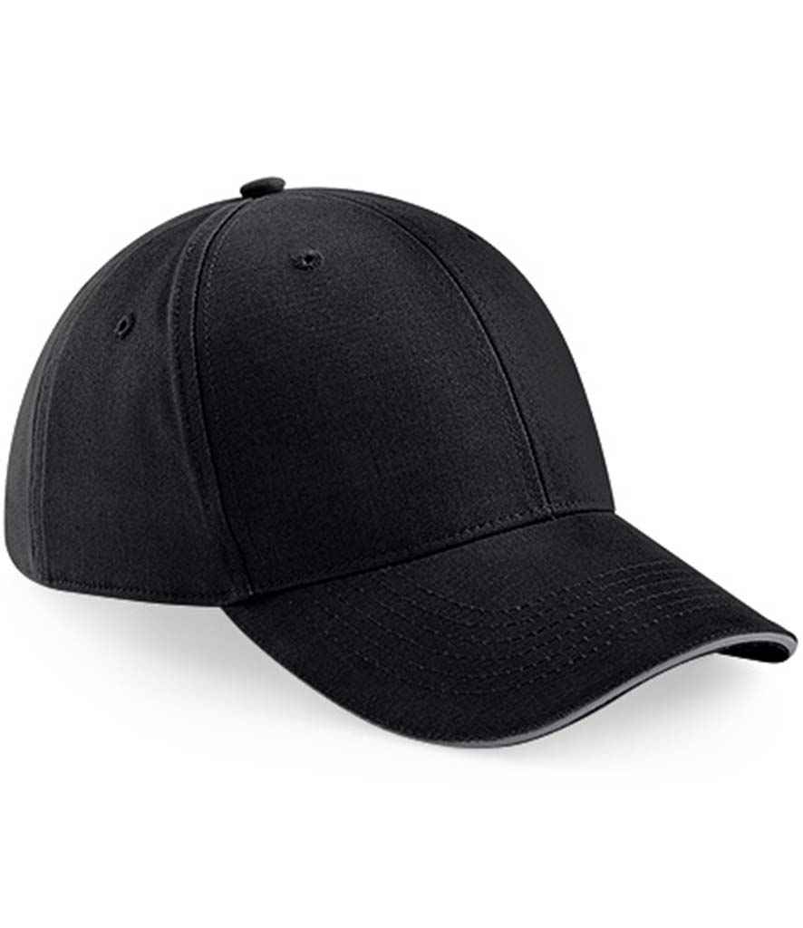 Beechfield Beechfield Athleisure 6 Panel Cap Black/Graphite Grey