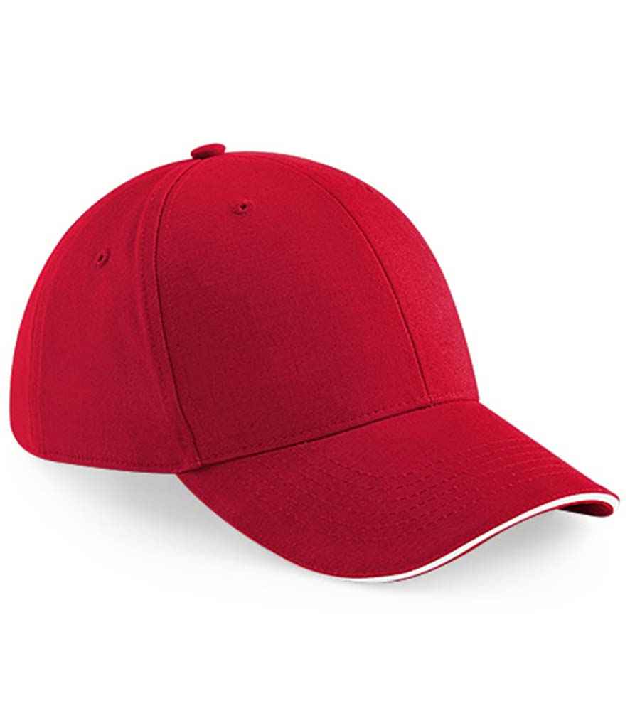 Beechfield Beechfield Athleisure 6 Panel Cap Classic Red/White