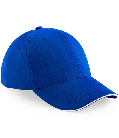 Beechfield Beechfield Athleisure 6 Panel Cap Bright Royal/White