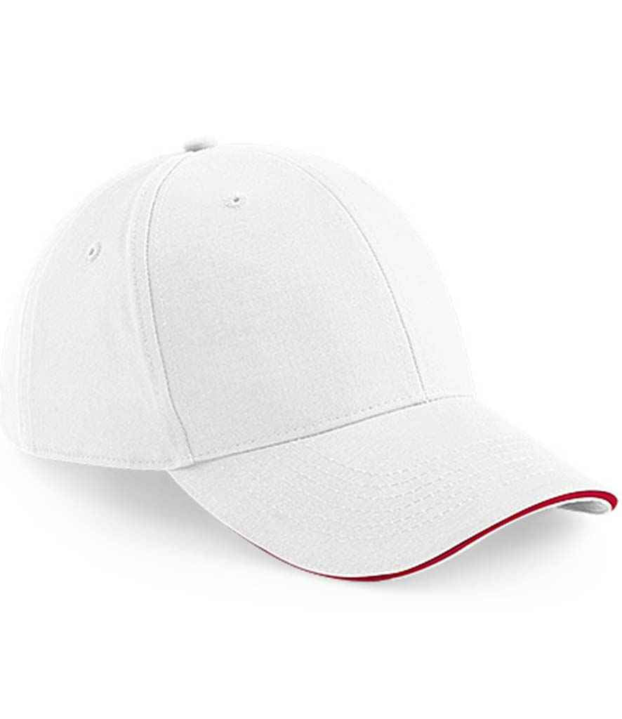 Beechfield Beechfield Athleisure 6 Panel Cap White/Classic Red