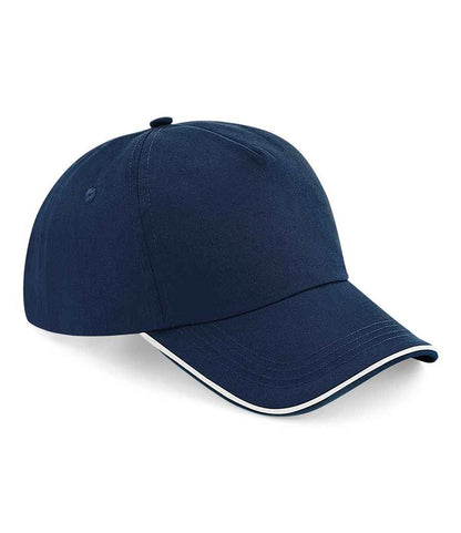 Beechfield Beechfield Authentic Piped 5 Panel Cap French Navy/White