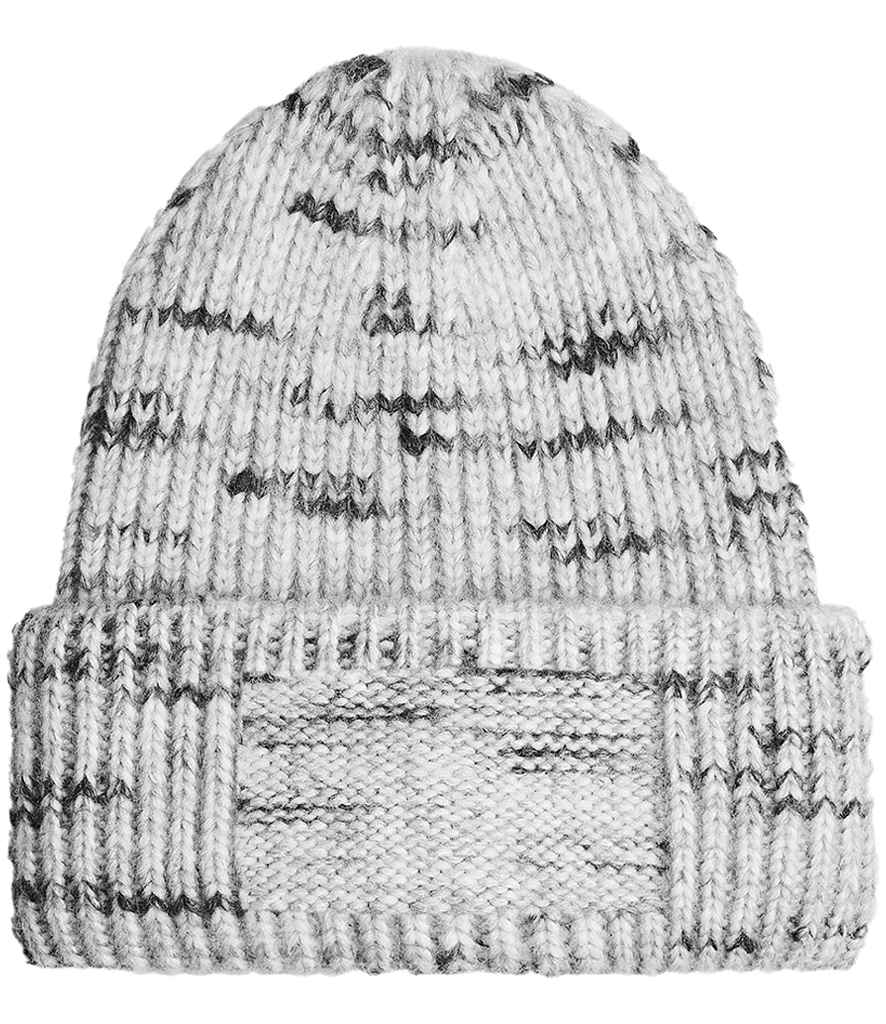 Beechfield Chunky Knitted Patch Beanie in Cloudy Haze
