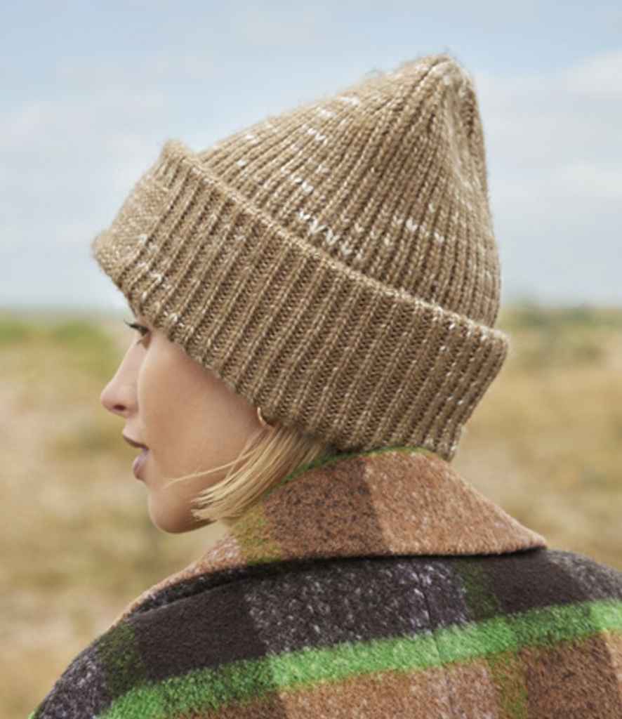 Beechfield Chunky Knitted Patch Beanie - model image