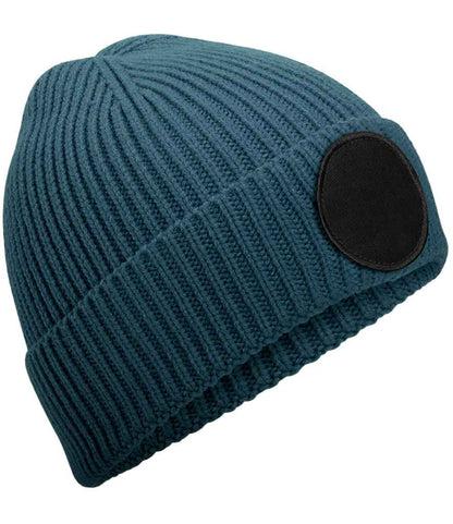 Beechfield Beechfield Circular Fashion Patch Beanie Airforce Blue/Black