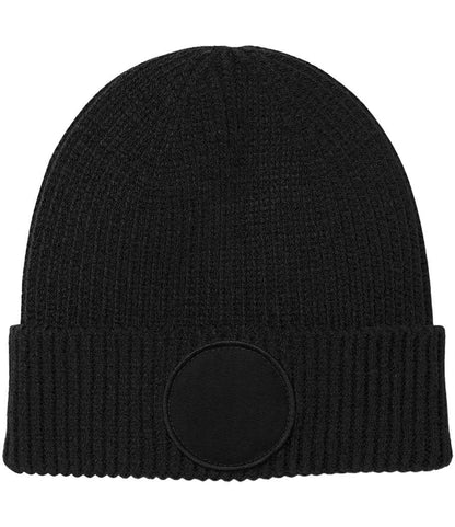 Beechfield Circular Fashion Patch Beanie in Black