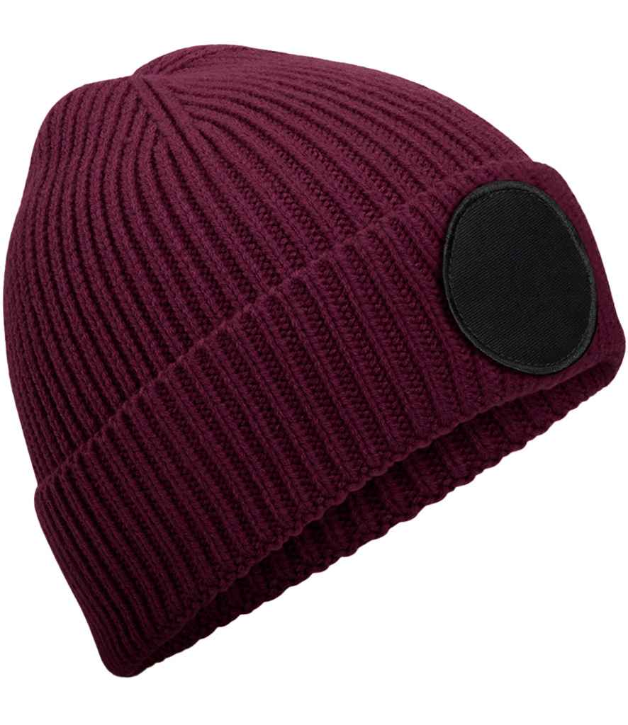 Beechfield Beechfield Circular Fashion Patch Beanie Burgundy/Black