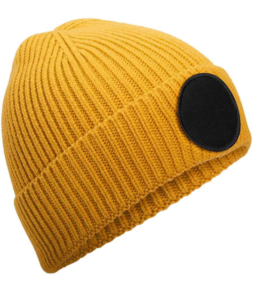 Beechfield Beechfield Circular Fashion Patch Beanie Mustard/Black